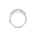 thumbnail image 4 of FB Jewels 14kt White Gold Womens Round Diamond Ring Guard Wrap Enhancer Wedding Band 1/4 Cttw Size 7, 4 of 4