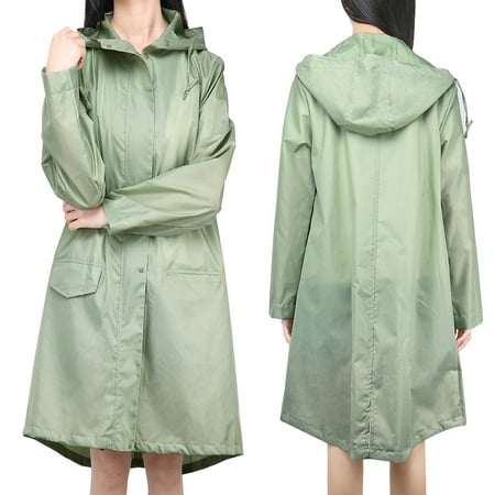raincoat lightweight rain waterproof womens hooded poncho jacket hiking outdoor ustyle