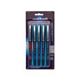thumbnail image 1 of uni-ball Vision Needle Stylos à Bille Roulante, Pointe Micro (0,5 mm), Couleurs Assorties, Lot de 5, 1 of 4
