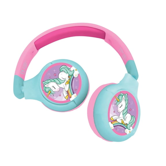 Lexibook Unicorn 2-in-1 Bluetooth Headphones, Kids, Foldable