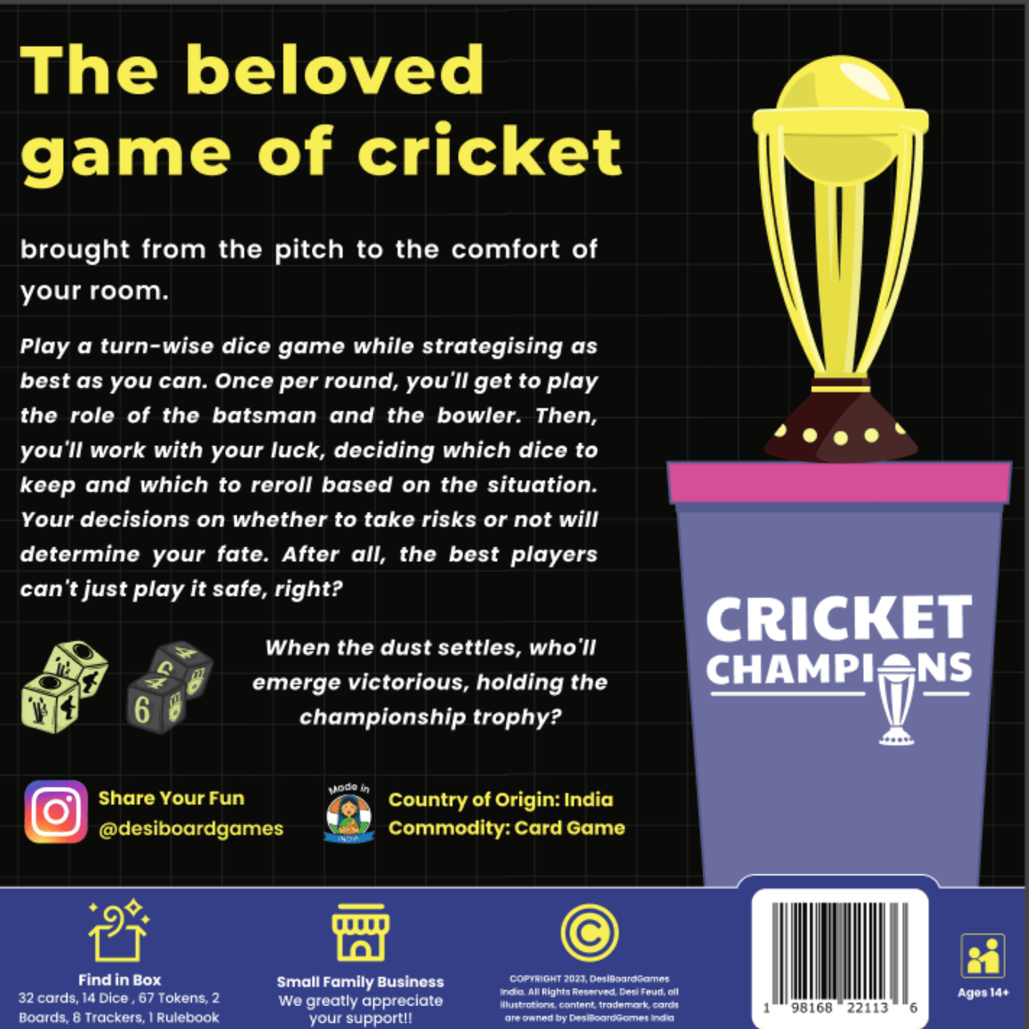 Cricket Champions Board Game