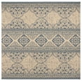 thumbnail image 2 of SAFAVIEH Beach House Kiaran Southwestern Indoor/Outdoor Area Rug Blue/Cream, 6'7" x 6'7" Square, 2 of 7