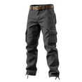 thumbnail image 3 of COSFO Cargo Pants Men Straight Leg Gray with Multi Pockets Work Athletic Pants Relaxed Fit Hiking Outdoor Trousers Mens Pants, 3 of 4