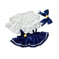 thumbnail image 5 of EHJRE 3 Pieces Dolls Dress Suit Costume Ornament Casual Outfits Cute Handmade Clothing blue, 5 of 9