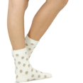 thumbnail image 5 of TeeHee Fashionable Cozy Fuzzy Slipper Crew Socks for Women 5-Pack (Polka Dots), 5 of 6