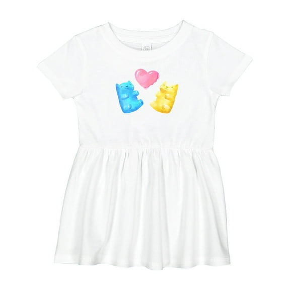 Inktastic Cute Gummy Bears and Heart Girls Baby Dress