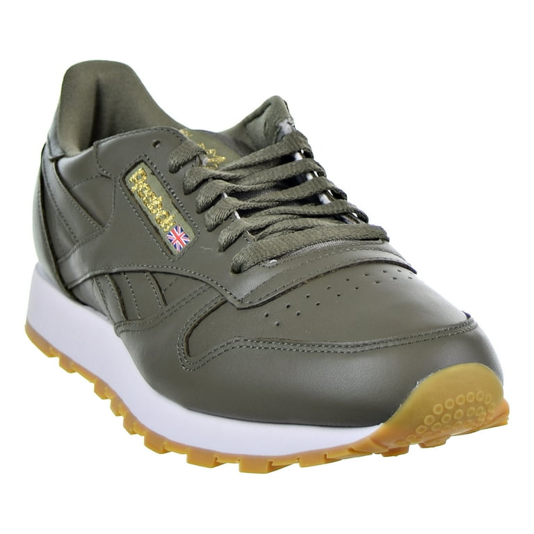 Reebok Classic Leather Men's Gum Sneakers Hunter Green/Gold