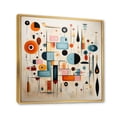 thumbnail image 2 of Designart "Pink Blue Mid Century curious Wonders III" Mid-century Floater Framed Wall Art Living Room, 2 of 7