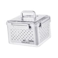 thumbnail image 3 of Contenedor de almacenamiento de frutas, organizador para refrigerador, apilable, a prueba de fugas, de ventilación, contenedor ahorrador de L, 3 of 8