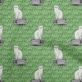thumbnail image 1 of oneOone Cotton Poplin Green Fabric Animal Cat With Text Texture Fabric For Sewing Printed Craft Fabric By The Yard 42 Inch Wide, 1 of 4