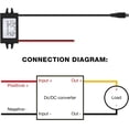thumbnail image 4 of Convertisseur USB 12V à 5V Adaptateur DC-DC 12V vers USB 5V 3A Convertisseur Câble Régulateur Fils Affichage LED Alimentation, 4 of 6