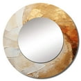 thumbnail image 2 of Designart "Shimmering Beige Pottery Circles" Abstract Spirals Rund Mirror For Wall Decor - Large Beige Round Print Mirror - Round Modern Mirror - Wall Mounted Round Large Mirror - 23" x 23", 2 of 6