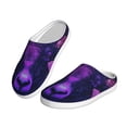 thumbnail image 2 of Daiia Purple Starry Sky Antelope Print Women’s Fuzzy Slippers Memory Foam Lightweight House Shoes Cozy Loafer Flannel House Shoes-39/40, 2 of 7