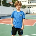thumbnail image 5 of Oiyii Boys Outfits Short Sleeve Round Neck T Shirt Shorts Set Summer Sport Clothes Sets, Sizes 5-15, 5 of 5