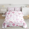 thumbnail image 2 of Homewish Cartoon Aicrafts Airplanes Bedding Comforter Set,Coluds Stars Pattern Twin Comforter Sets,Pink White Bedding Set For Boys Kids,Ultra Soft Home Decor Reversible,2pcs, 2 of 8