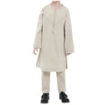 thumbnail image 1 of Trending Now: Boys Arabic Muslim Robe Set - Premium Cotton Prayer Thobe with Elastic Waist & Stylish Button Design for Daily Comfort, 1 of 8