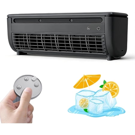 Portable Wireless Charging Air Conditioner, Mini Portable Air Conditioner, Wall Mount No Window AC Unit, Ductless Mini Split AC, Remote Quiet Cooling, Rechargeable Bedroom Kitchen (Black)