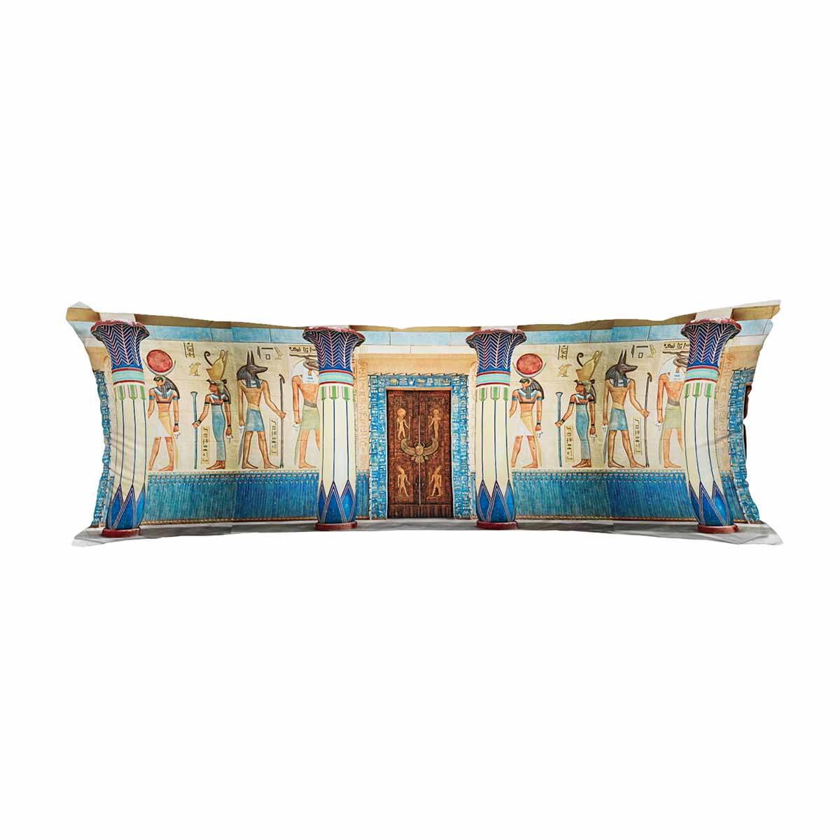 Antvinoler Ancient Egyptian Hieroglyphs Mythology Egypt Pharaoh Throw Pillow Covers Decorative 18x18 Inch Pillowcase Square Cushion Cases for Home Sofa Bedroom Livingroom Car