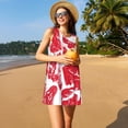 thumbnail image 3 of Lsque Abstract meat Pattern Summer Dresses for Women – Sleeveless T-Shirt Swing Sundress, Perfect for the Beach and Casual Days, 3 of 7