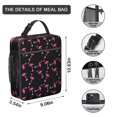 thumbnail image 3 of Flamingo Insulated Lunch Bag Box Teen Reusable Lunch Bag Fit Most Bento Boxes Cooler Tote Bag Office Hiking, 3 of 6