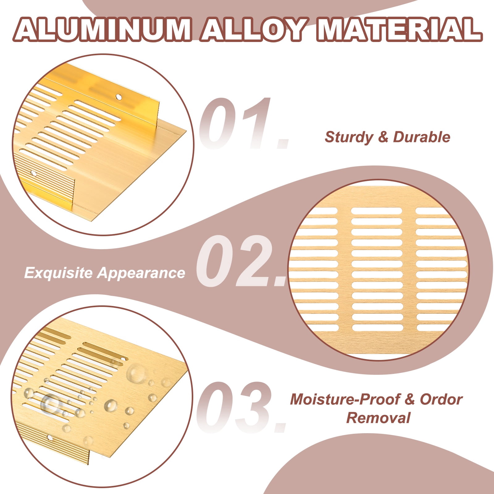 Uxcell Rectangle Ventilation Grille, Aluminum Air Vent Cover Louvered Ventilation Cover with Mounting Screws 16 x 4 Inch