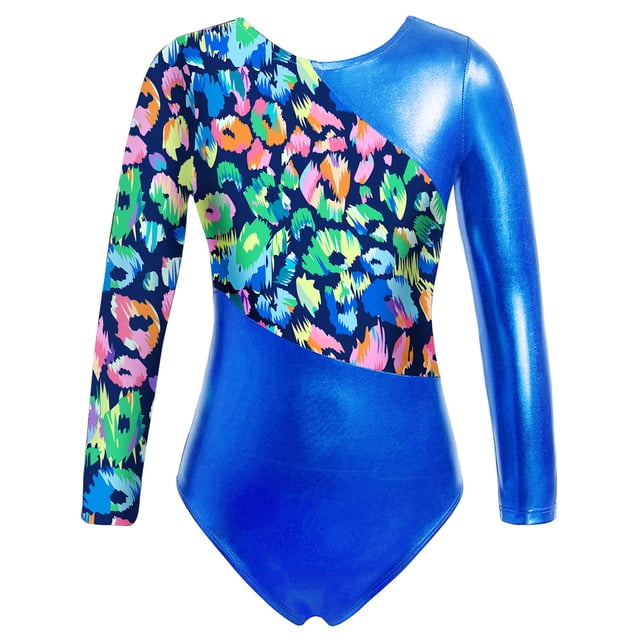MF METALLIC MINT GYMNASTIC LEOTARD - CHILD #MF185 main image 1