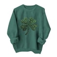 thumbnail image 3 of TaTaai Women Long Sleeve St Patrick's Day Printed Crew Neck No Hood Sweatshirt Casual Fashion Top Ladies Office Commute Daily Wear Soft Comfortable Versatile Top Gift, 3 of 6