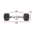 thumbnail image 4 of WF Athletic Supply 32lb Rubber Coated Dumbbell Set with Storage Rack, 4 of 7