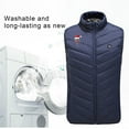 thumbnail image 6 of LpwkSSA Plus Size Heated Vest For Men One Contorl 4 Heating Constant Temperature Windproof Vest Heated Winter Warm Vest Navy XL, 6 of 8