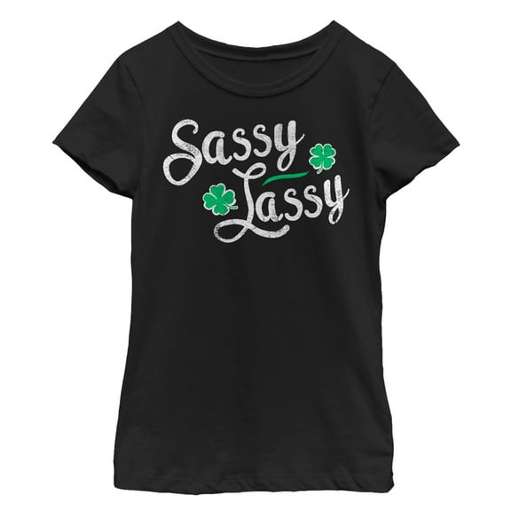 Girl's Lost Gods St. Patrick's Day Party Til You're Graphic Tee Black X Small