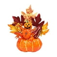 thumbnail image 4 of Adorno de calabaza de Halloween, centro de mesa de comedor, decoración artística novedosa para Estilo G, 4 of 9