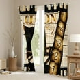thumbnail image 3 of Manfei Vintage Filmstrip Blackout Curtains,Moive Time Curtains Pack of 2 (38x45 Each),Beige Black Window Curtains For Kids,Ultra Soft Home Decor, 3 of 6