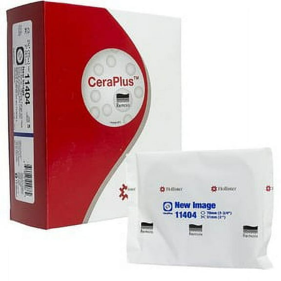 Skin Barrier New Imageâ„¢ CeraPlusâ„¢ Trim to Fit, Extended Wear Adhesive Tape Borders 70 mm Flange Blue Code System Up to 2 Inch Opening