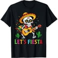 thumbnail image 1 of Camiseta divertida de calavera para tocar la guitarra con sombrero Lets Fiesta, 1 of 2