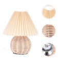 thumbnail image 1 of LIFKOME 1 Set of Bedside Lamp Nordic Dimming Rattan Beige for Nighttime Reading, 1 of 7