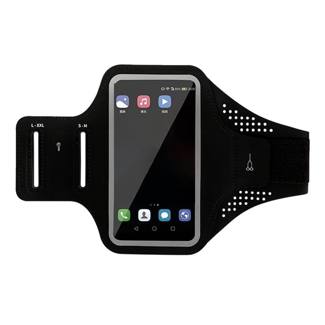 Sports Gym Running Armband Case for Cell Phone, Flexible Arm Band for iPhone and Android, Adjustable Strap with Pouch for Keys, Cards & Phone, Fit for 6.5" Devices