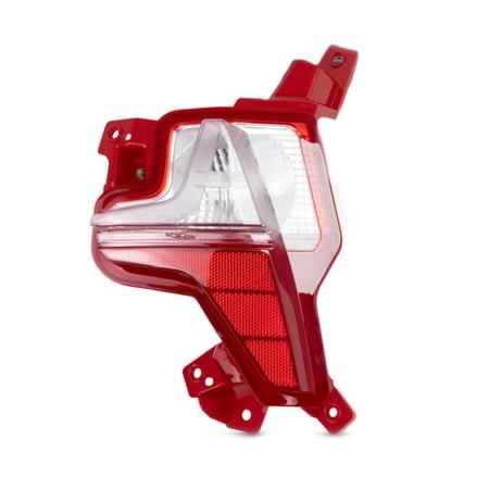 CarLights360 For Kia Seltos 2024 2025 Fog Light Rear, Passenger Side | CAPA | Clear/Red Lens | Bumper Mounted | Replacement For KI2893105, KI2893105C | 92406Q5500