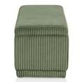 thumbnail image 4 of Furniture of America Cheri Chenille Modern Living Room Bedroom Bench with Storage, Green, 4 of 18