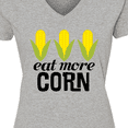 thumbnail image 4 of Inktastic Eat More Corn Women's V-Neck T-Shirt, 4 of 5