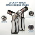 thumbnail image 1 of DEELLEEO 1pc  Butane Torch  Premium 4 Flame Big Kitchen Torch Lighters With Adjustable Refillable Multipurpose Culinary Blow Torch For Creme Brulee  Baking  BBQ (Butane Gas Not Included), 1 of 6