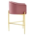 thumbnail image 4 of Modway Savour Tufted Performance Velvet Bar Stool Set of 2 in Dusty Rose, 4 of 9