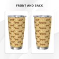 thumbnail image 3 of Salouo Dachshund Dog Puppy Print 20oz Tumbler with Lid,Stainless Steel Vacuum Insulated Tumbler Durable Insulated Coffee Mug Thermal Cup with Splash Proof Sliding Lid-Straw Two-piece Set, 3 of 8