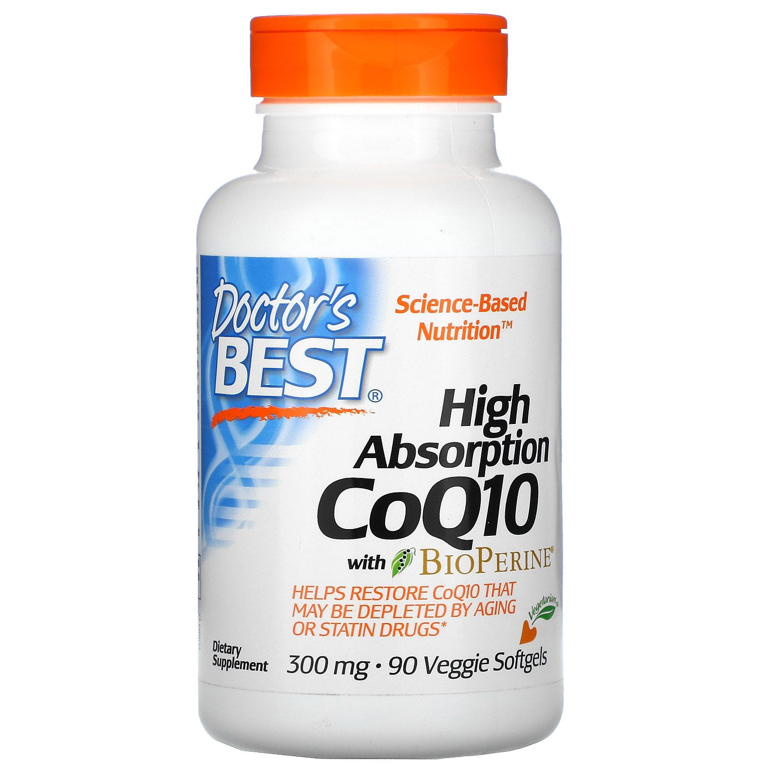 Doctor's Best High Absorption CoQ10 with BioPerine, 300 mg, 90 Veggie