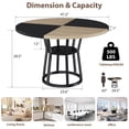 thumbnail image 2 of QinaQin 47-Inch Round Dining Table for 4 People, Farmhouse Style Round Dining Table, Space-Saving Wooden Kitchen and Dining Room Furniture (Table Only), 2 of 7