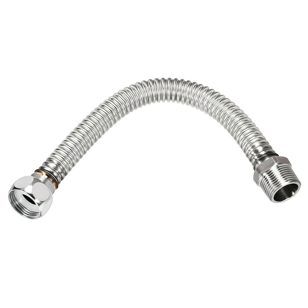 Corrugated Stainless Steel Flexible Water Line 11.8inch Long G3/4 Male