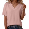thumbnail image 3 of Tops For Women Loose Bat Sleeve Summer T Shirts Casual Plain Blouse Plus Size Tops S 4XL, 3 of 6