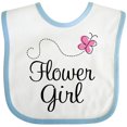 thumbnail image 3 of Inktastic Flower Girl Wedding Butterfly Girls Baby Bib, 3 of 4