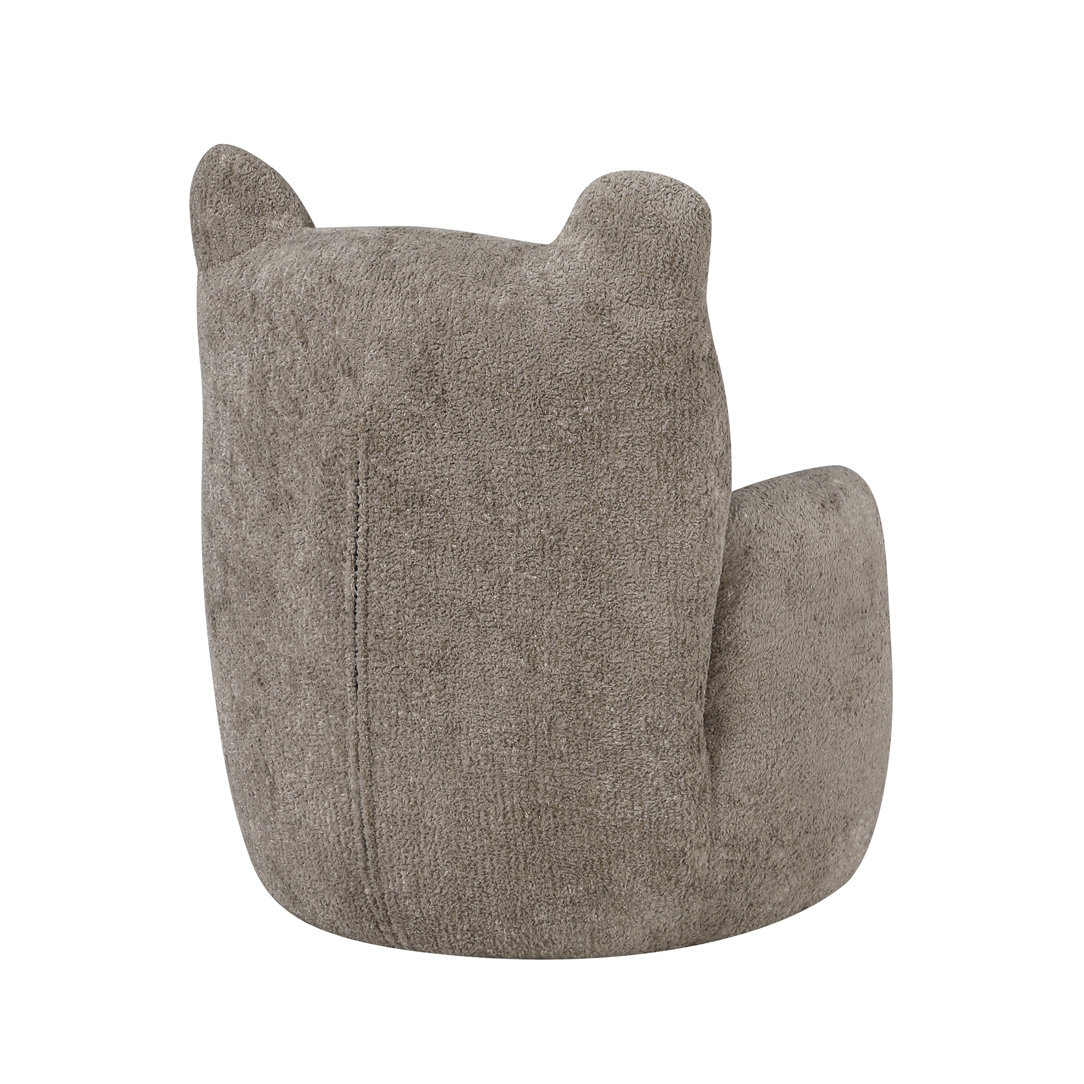 OakvillePark Grove Modern Chenille Cute Bear Shaped Mini Kids Accent Chair, Brown
