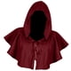 thumbnail image 3 of Poliéster Halloween Capa Accesorios de cosplay Disfraz Cowl Medieval Witch Cape Poncho con capucha para adultos, 3 of 6