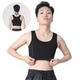 thumbnail image 1 of Tomboy Lesbian Breathable Chest Binder Short Corset Vest Breathable Elastic Sport Bra Tank Top, 1 of 3